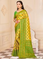 Kanjivaram Silk Green Wedding Wear Weaving Saree